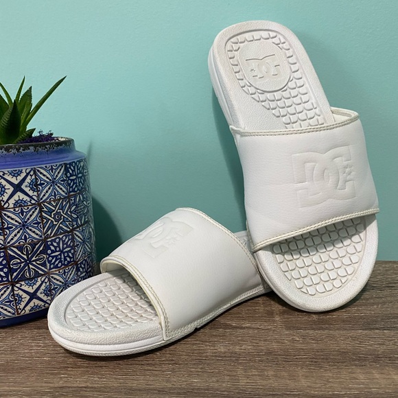 *SOLD* White DC Slides - Picture 1 of 2